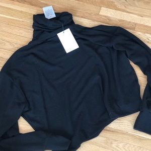 NWT LNA Brushed Aliza Turtleneck in Black Sz XS